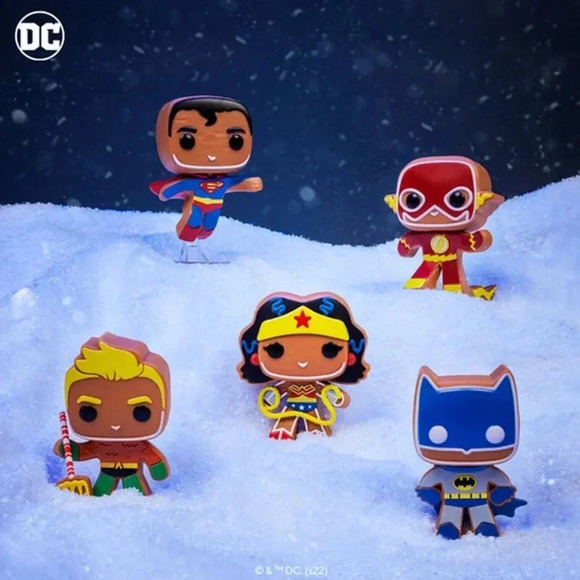 DC Superheroes - Gingerbread Justice League 5 Pack - Funko Pop! BNIB ππ¦π β‘οΈ - Picture 4 of 4